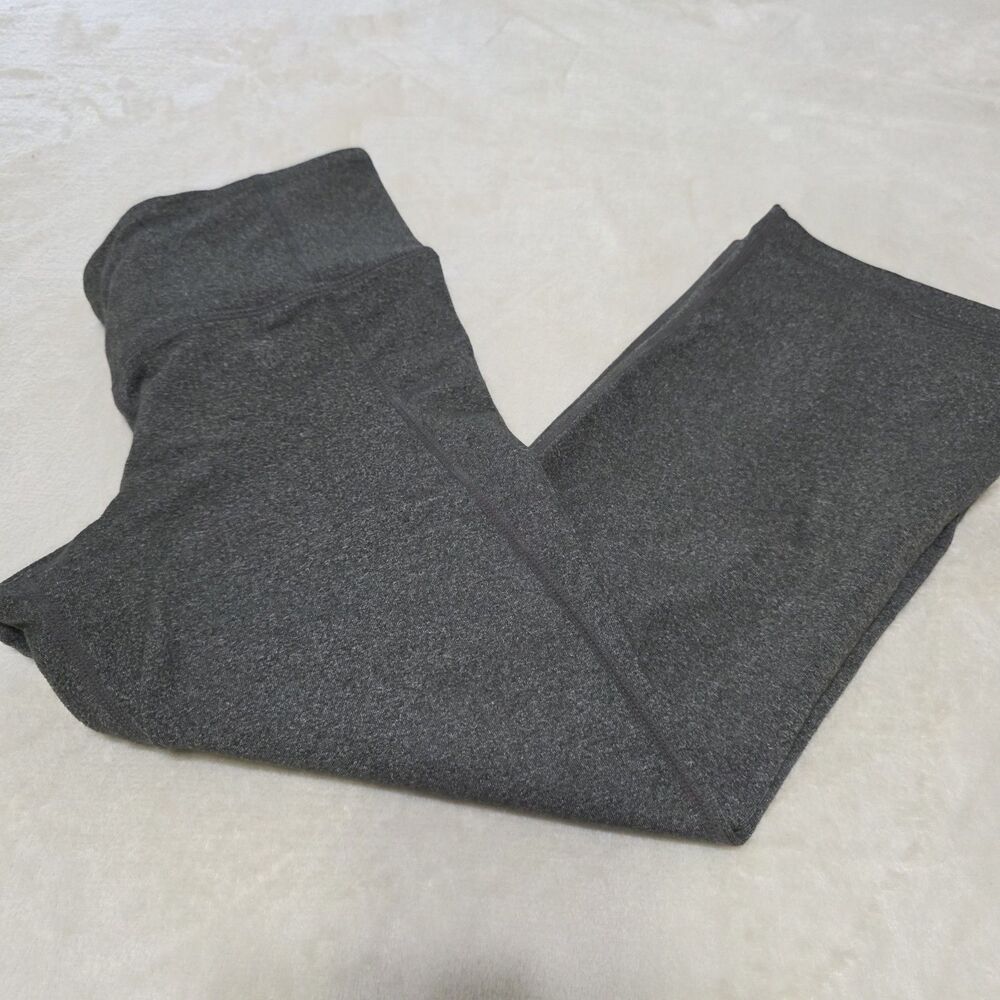 Lululemon Womens Gray Elastic Waist Activewear Cropped Leggings Size 6 Vented